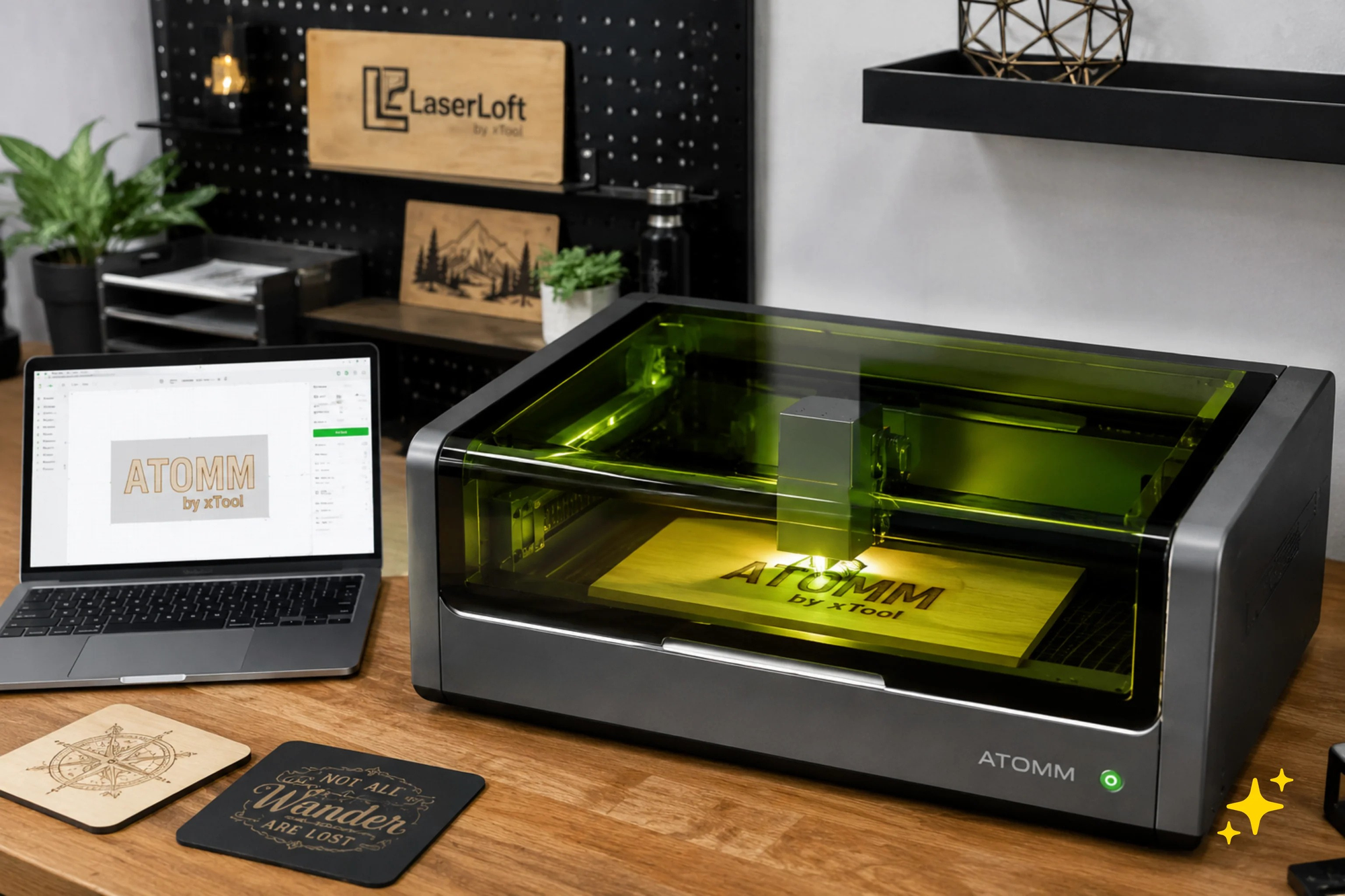 Atomm von xTool: Die Plattform für Laserprojekte, Vorlagen und kreative Ideen