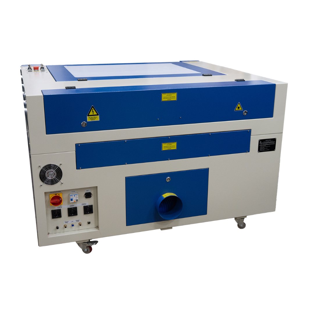 Aura Cut 1080 CO2-Laser graviert und schneidet Holz, Acryl, Leder und weitere Materialien präzise für Handwerk, Werbetechnik und individuelle Projekte.