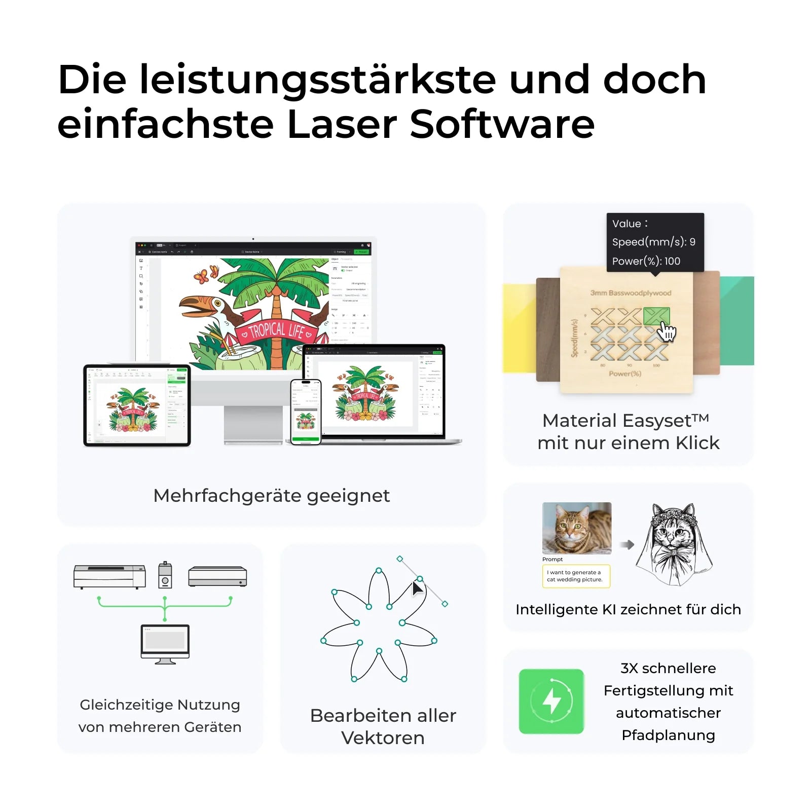 xTool F1 Ultra 20W Faser- und Diodenlasergravierer