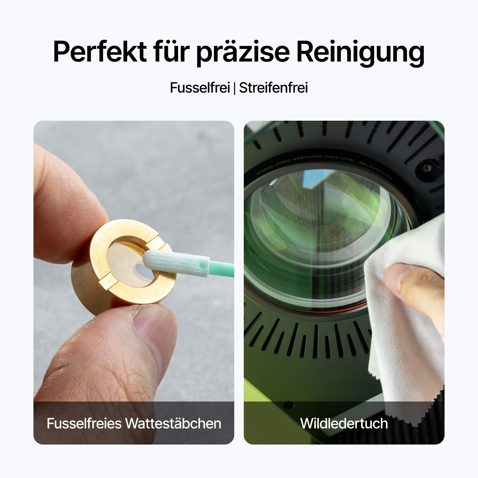 Reinigungsset für Laserlinsen