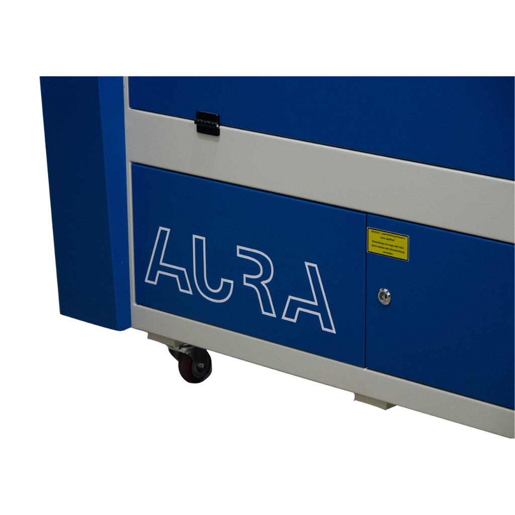 Aura Cut 1080 CO2-Laser ermöglicht präzises Schneiden und Gravieren von Holz, Acryl, Leder und weiteren Materialien für Handwerk und Werbetechnik.