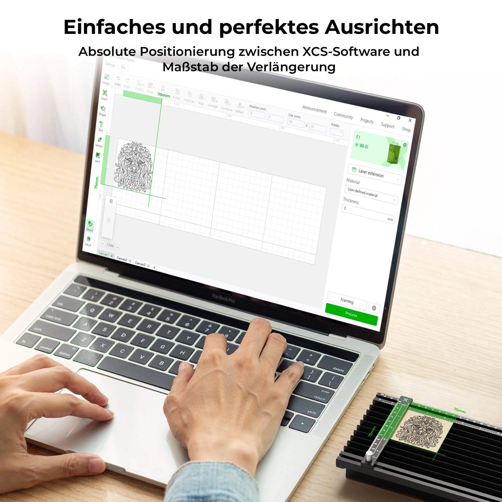 xTool F1/F2 verlängerte Arbeitsfläche