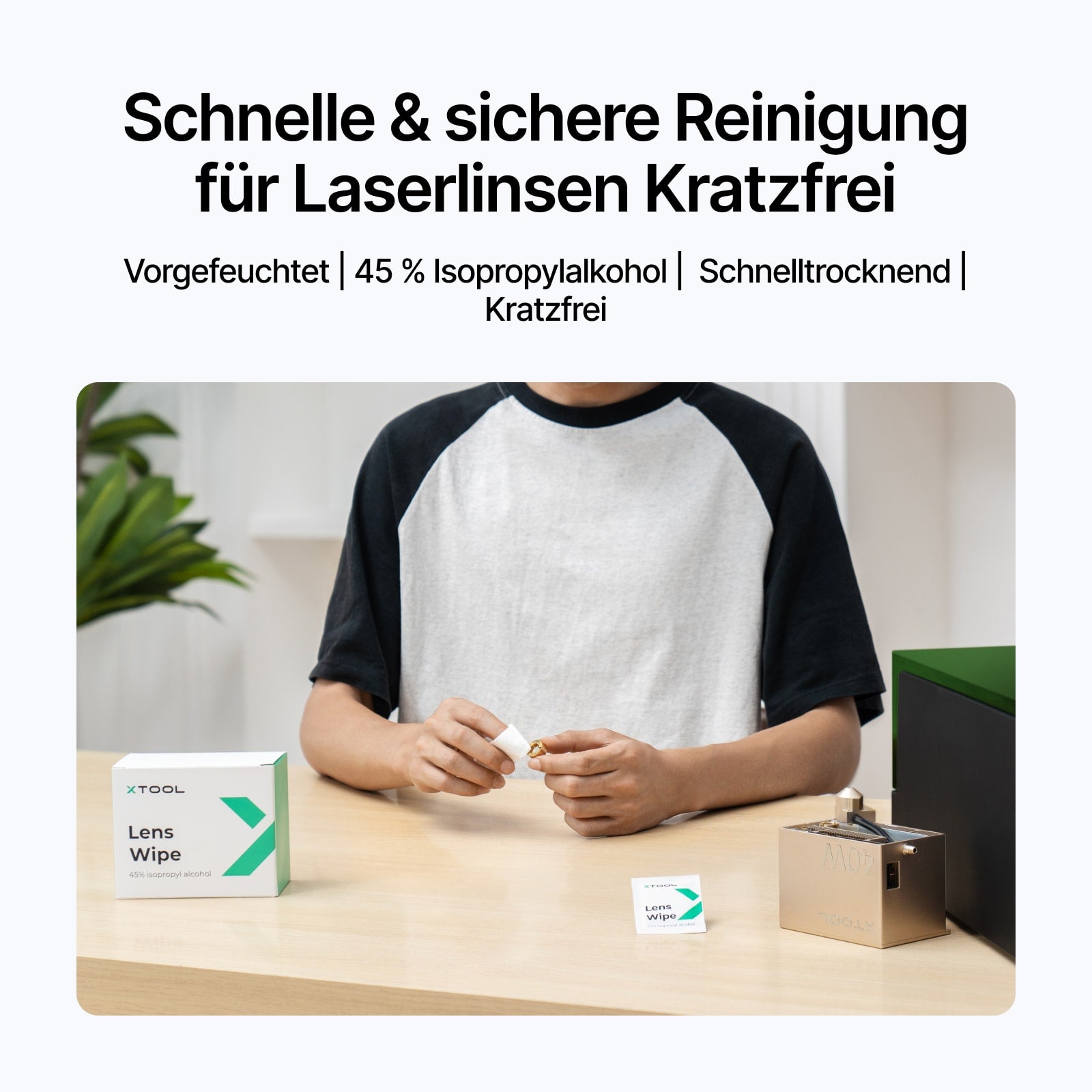 Reinigungsset für Laserlinsen