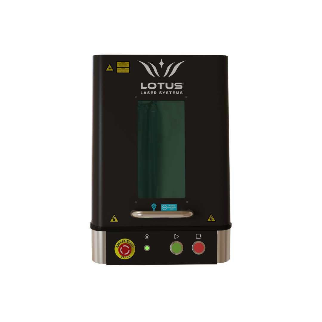 Lotus nMeta MOPA-Laser ermöglicht professionelle Laserbeschriftung auf kleinstem Raum für Werkstätten, Produktion und Gravurstudios.