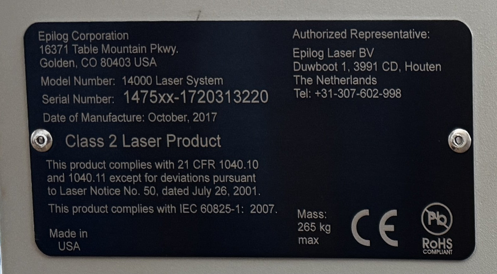 Epilog Fusion 40 M2 mit 75 Watt