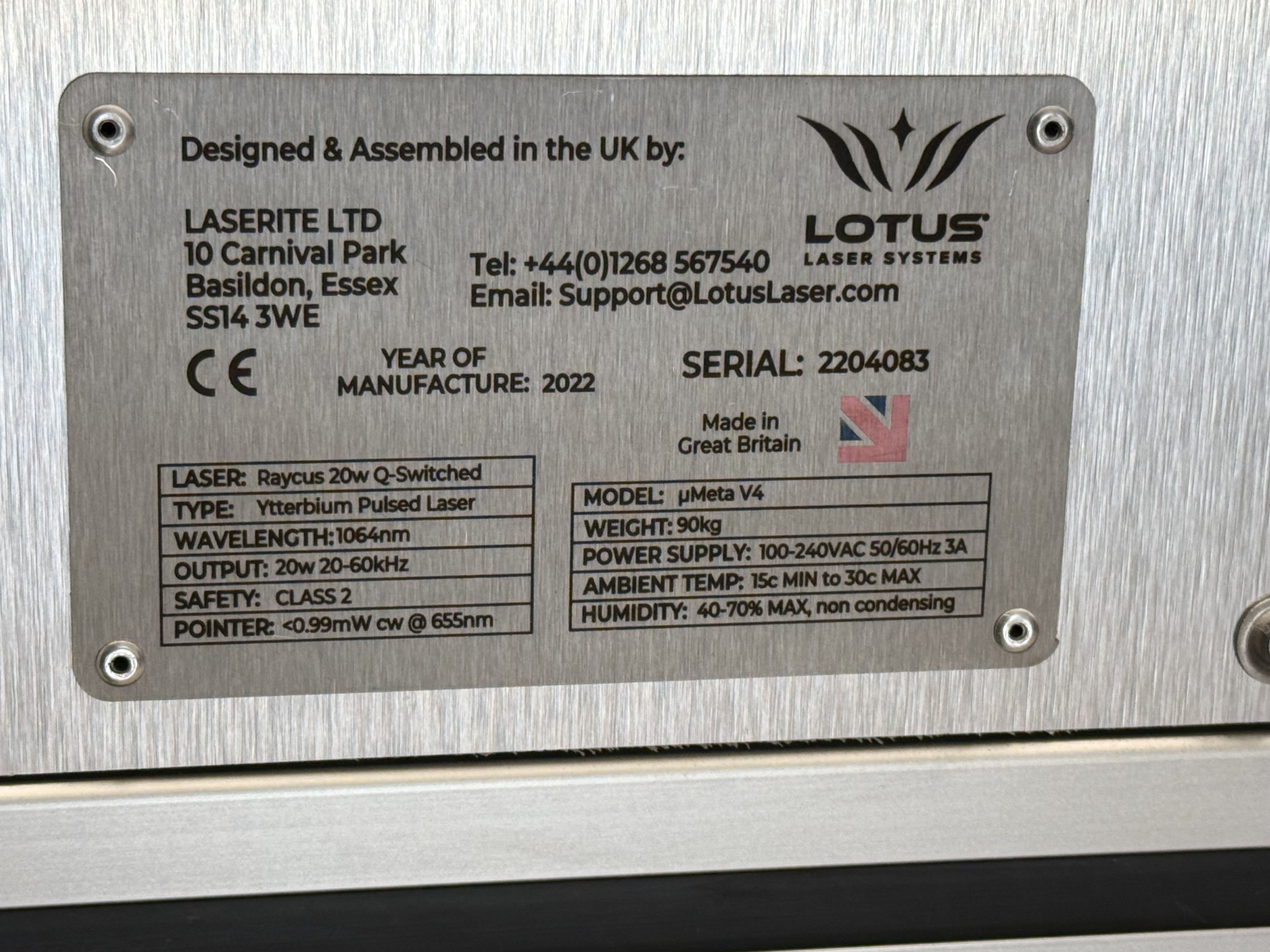 Lotus Galvo uMeta 20 Watt QS - Laserklasse 1