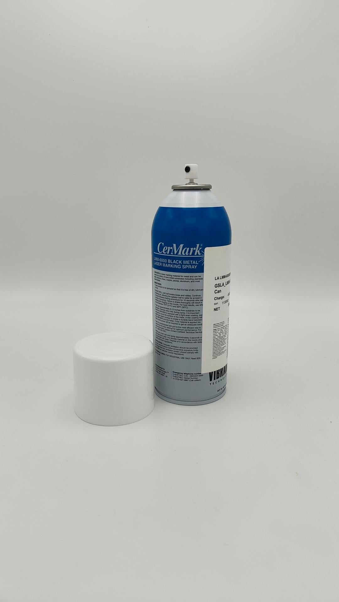 CerMark LMM-6000 Laser-Markierungsspray für kontrastreiche und dauerhafte Laserbeschriftungen auf Edelstahl.