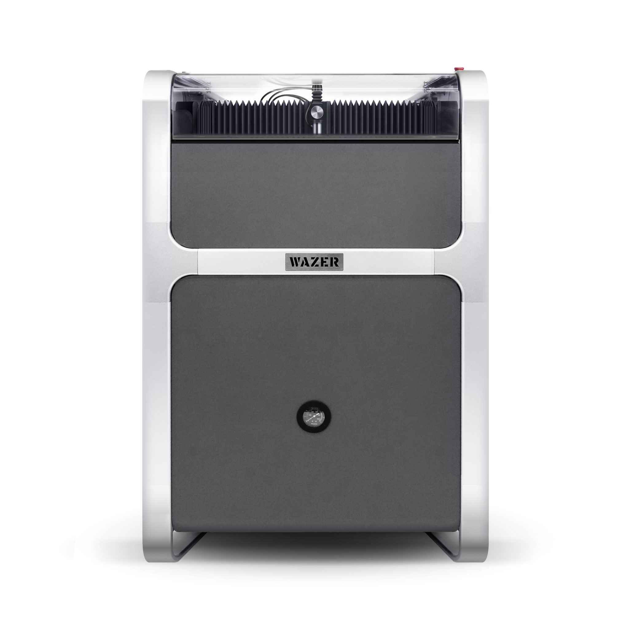 WAZER Pro Wasserstrahlcutter mit automatischer Austragung und webbasierter Steuerung für effiziente Serienfertigung und Präzisionsschnitte.