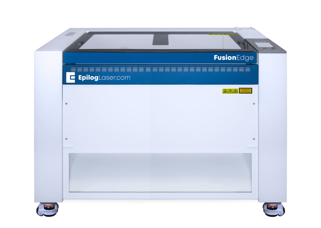 Epilog Fusion Edge Laser bearbeitet Holz, Acryl und Metall effizient mit hoher Geschwindigkeit, Kamerapräzision und intuitiver Steuerung.