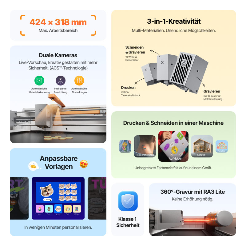 xTool M2 Kreativer Lasergravierer mit Farbdruck