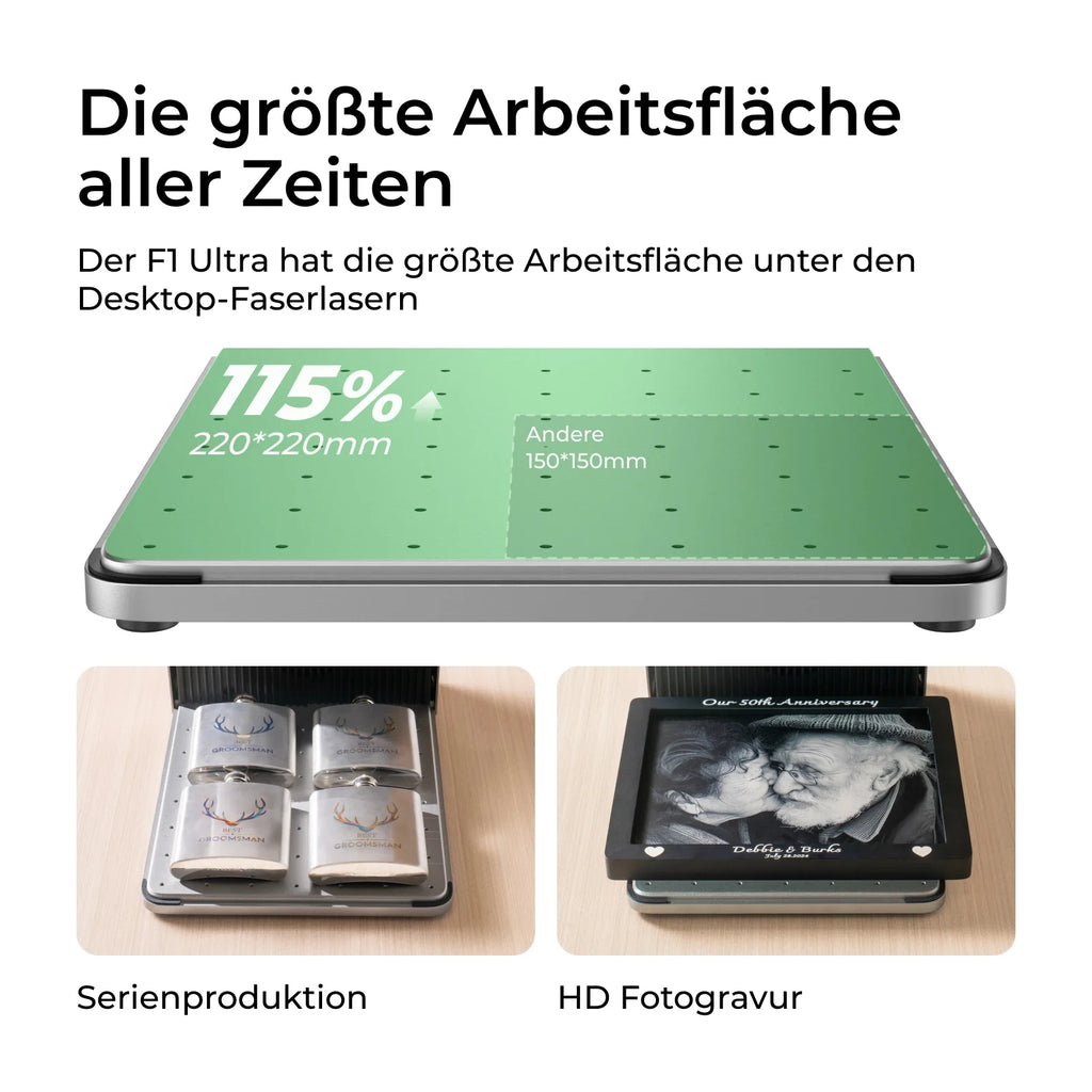 xTool F1 Ultra 20W Faser- und Diodenlasergravierer