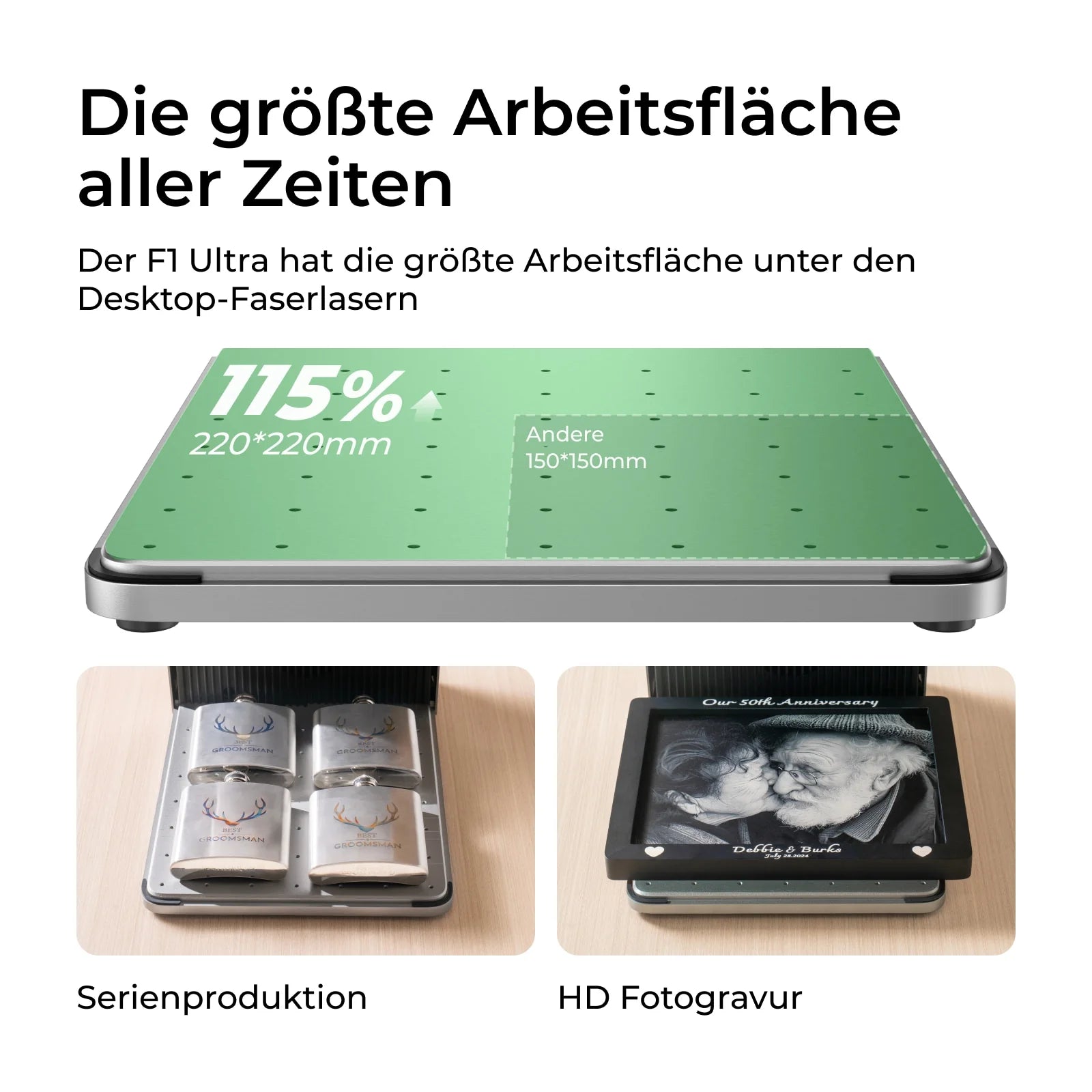 xTool F1 Ultra 20W Faser- und Diodenlasergravierer