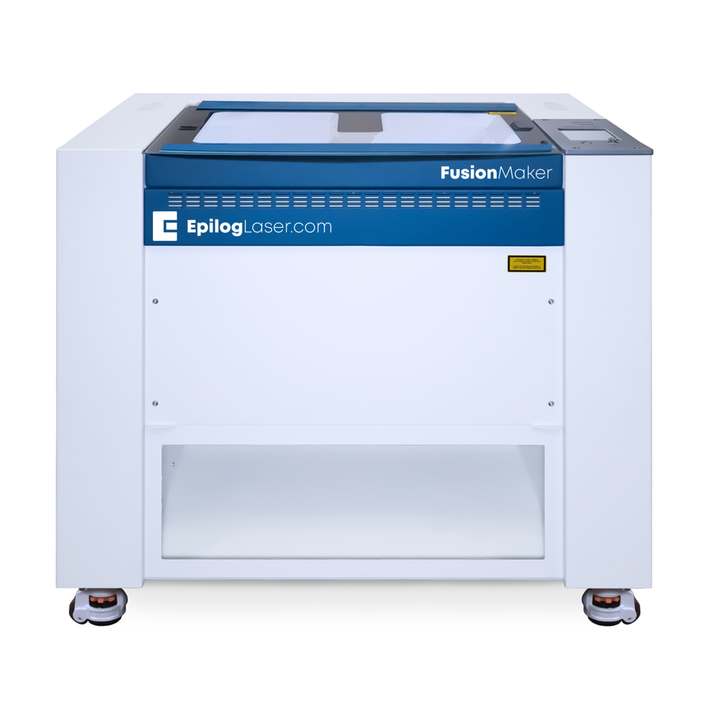 Epilog Fusion Maker CO2 Lasergravierer und Cutter schneidet und graviert Holz, Acryl und Leder präzise für kreative und industrielle Anwendungen. 24x24
