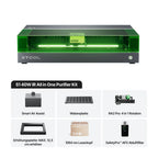 xTool S1 40W IR All in One Purifier Kit mit Smart Air Assist, Wabenplatte, RA2 Pro: 4 in 1 Rotation, Erhöhungsplatte: MAX. 12,5 cm erhöhen und 1064 nm laserkopf und SafetyPro AP2 Abluftfilter.