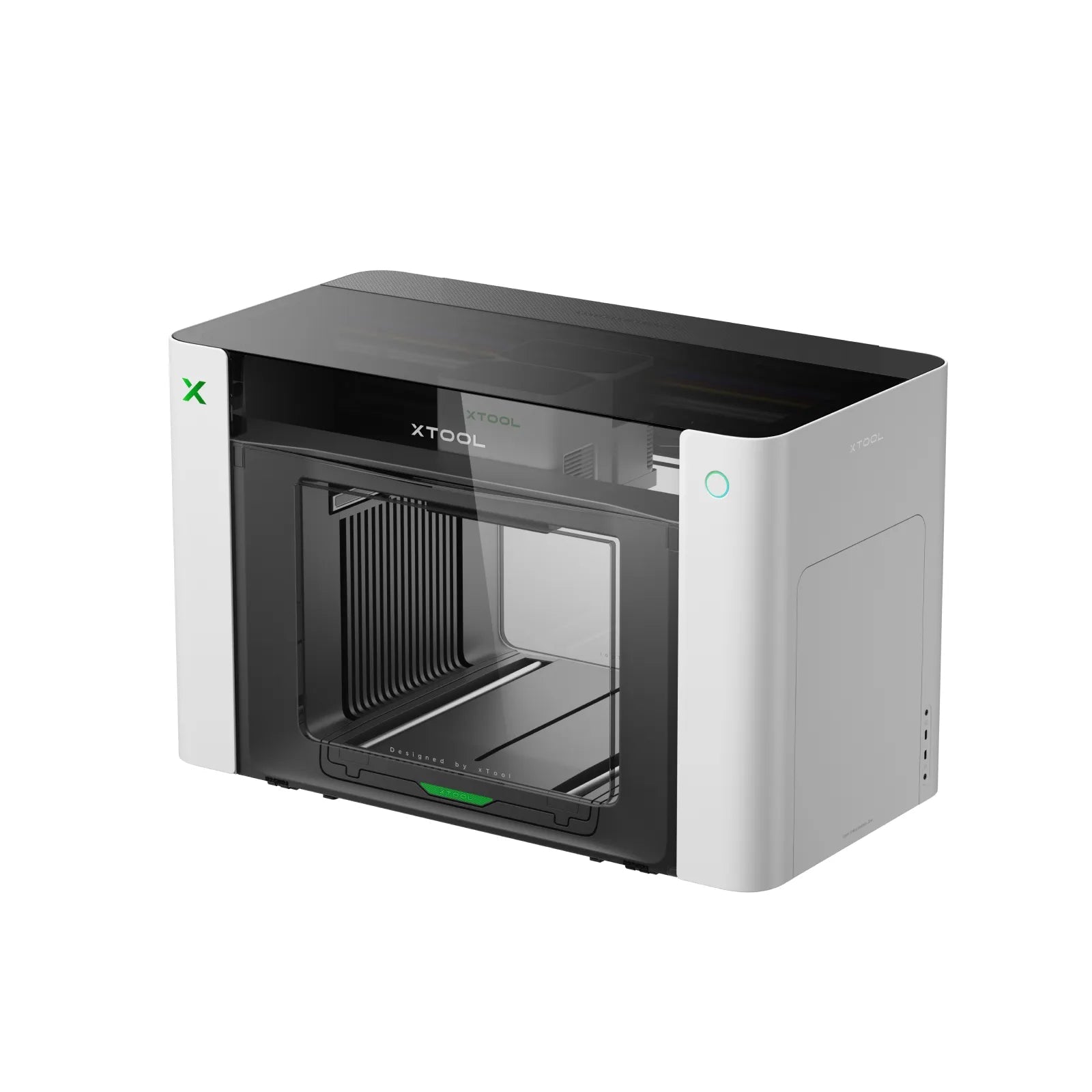 xTool O1 Omni Printer 4-in-1 Desktop-System kombiniert Farbdruck und Materialbearbeitung für personalisierte Produkte, Kleinserien und kreative Projekte.