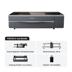 xTool P2S Desktop-Lasergravierer mit 55 Watt CO₂-Laser erstellt detailreiche Gravuren und präzise Schnitte mit 3D-Curve-Technologie. all-in-one Bundle