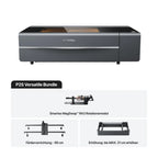 xTool P2S Desktop-Lasergravierer mit 55 Watt CO₂-Laser erstellt detailreiche Gravuren und präzise Schnitte mit 3D-Curve-Technologie. Versatile Bundle 
