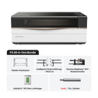 xTool P3 All-in_One Bundle mit Mobilen Arbeitstisch, Intelligente Förderzuführung - 149,9 cm, Smartes MagSwap RA3 Rotationsmodul, SafetyPro AP2 Max Luftreiniger und Gratis CO2-Zylinder.