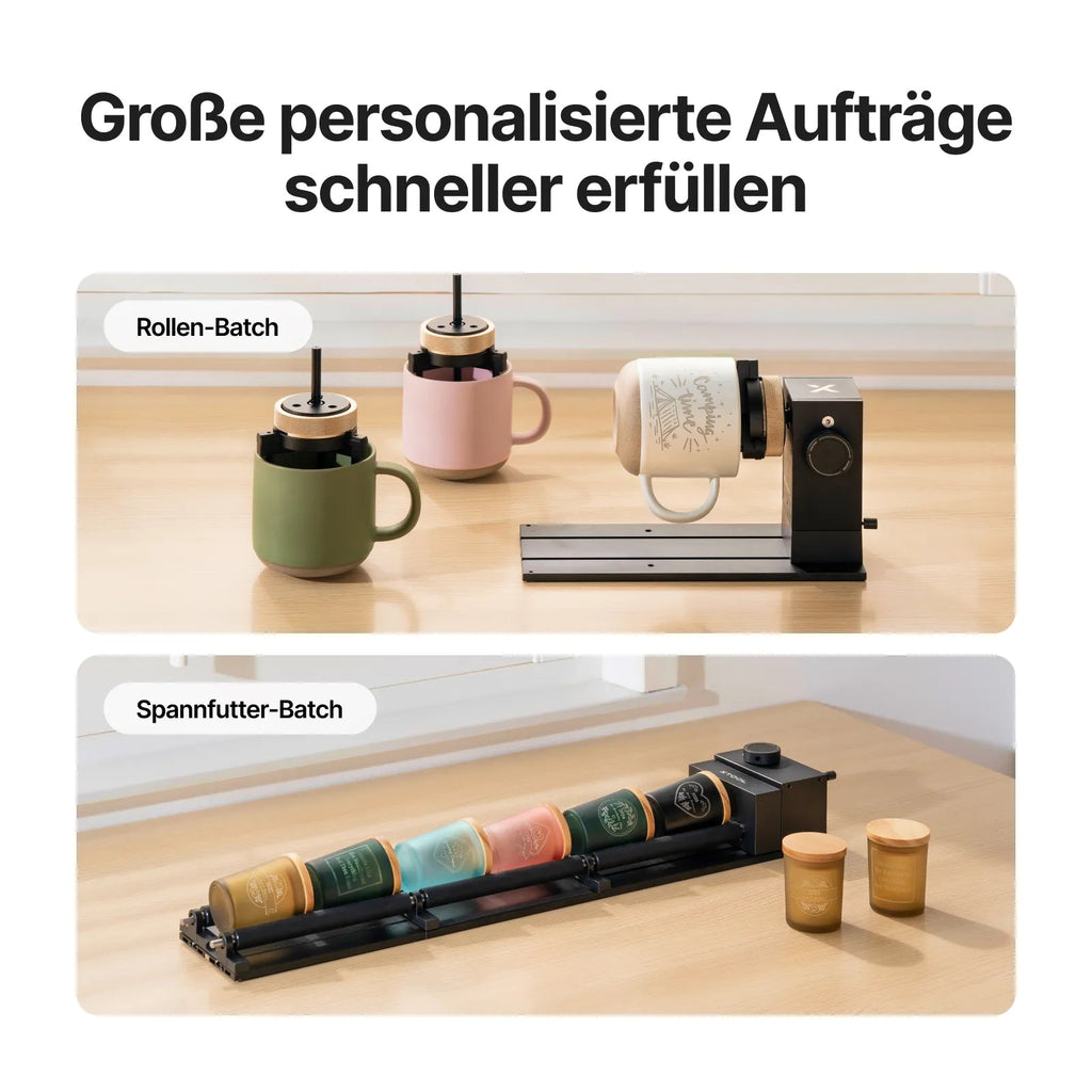 Rollen-Batch mit Aufträgen und der Spannfutter-Batch mit Aufträgen.