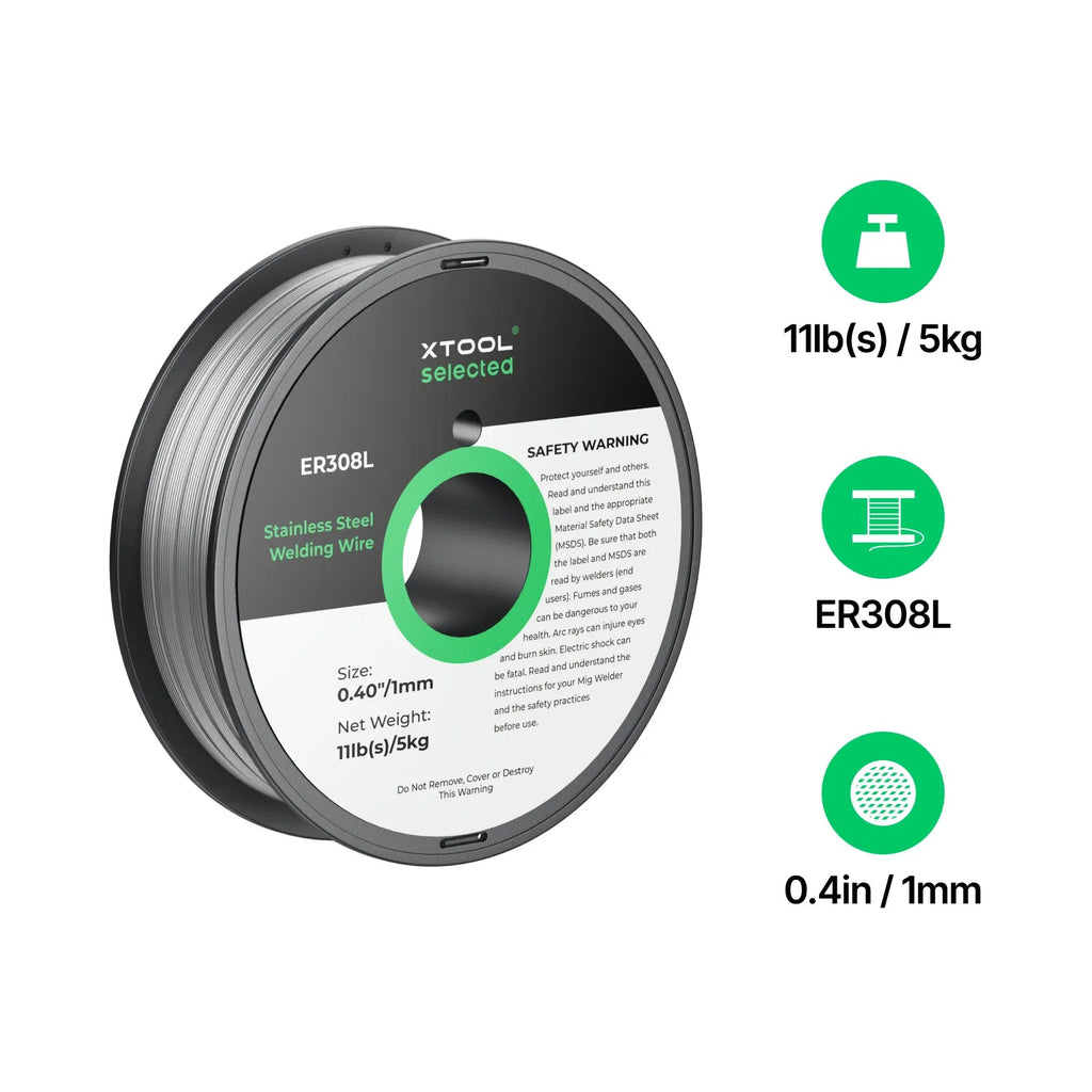 xTool 1,0 mm ER308L Edelstahl Schweißdraht 5 kg Spule
