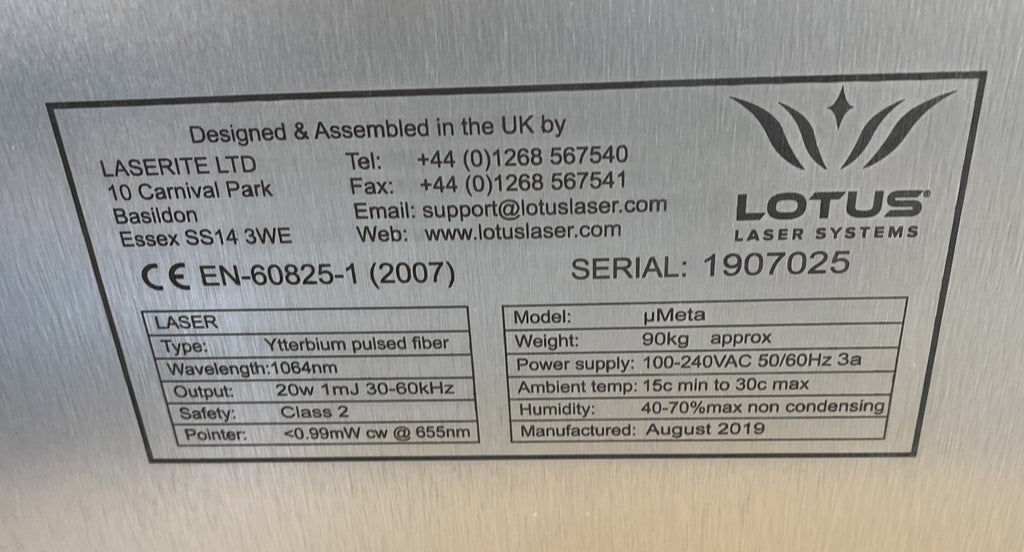 Lotus Galvo uMeta mit 20 Watt QS